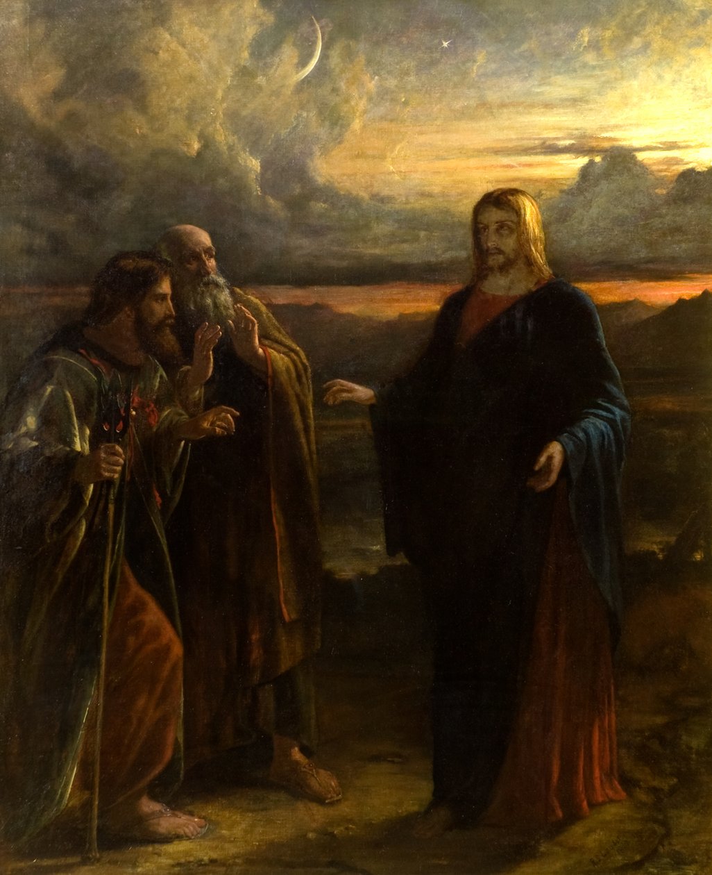 Kristus og de to disiplene på vei til Emmaus av Robert Scott Lauder
