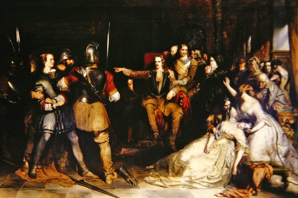 Claverhouse beordrer Morton til å bli skutt (olje på lerret) av Robert Scott Lauder