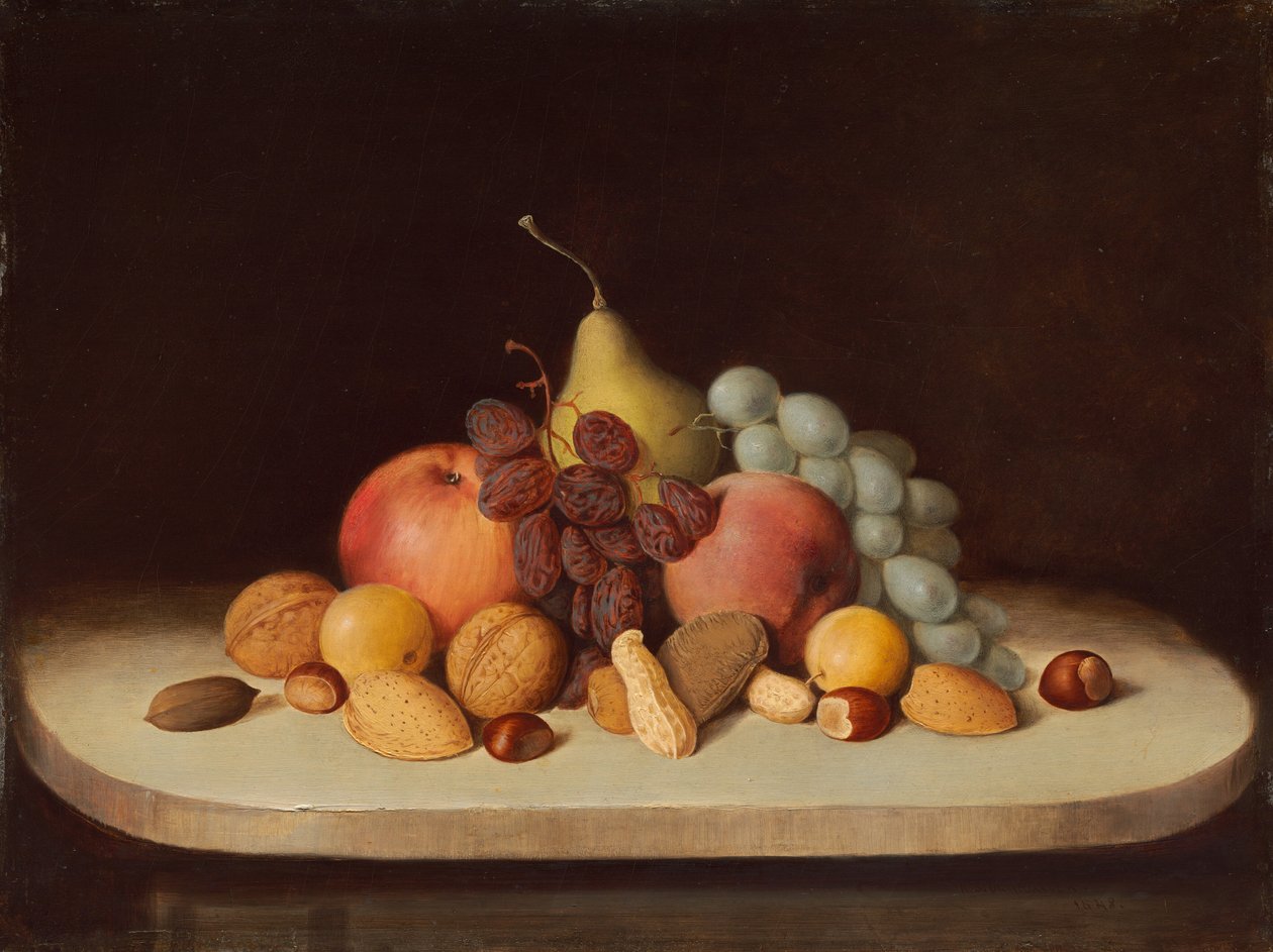 Stilleben med frukt og nøtter, 1848. av Robert Seldon Duncanson