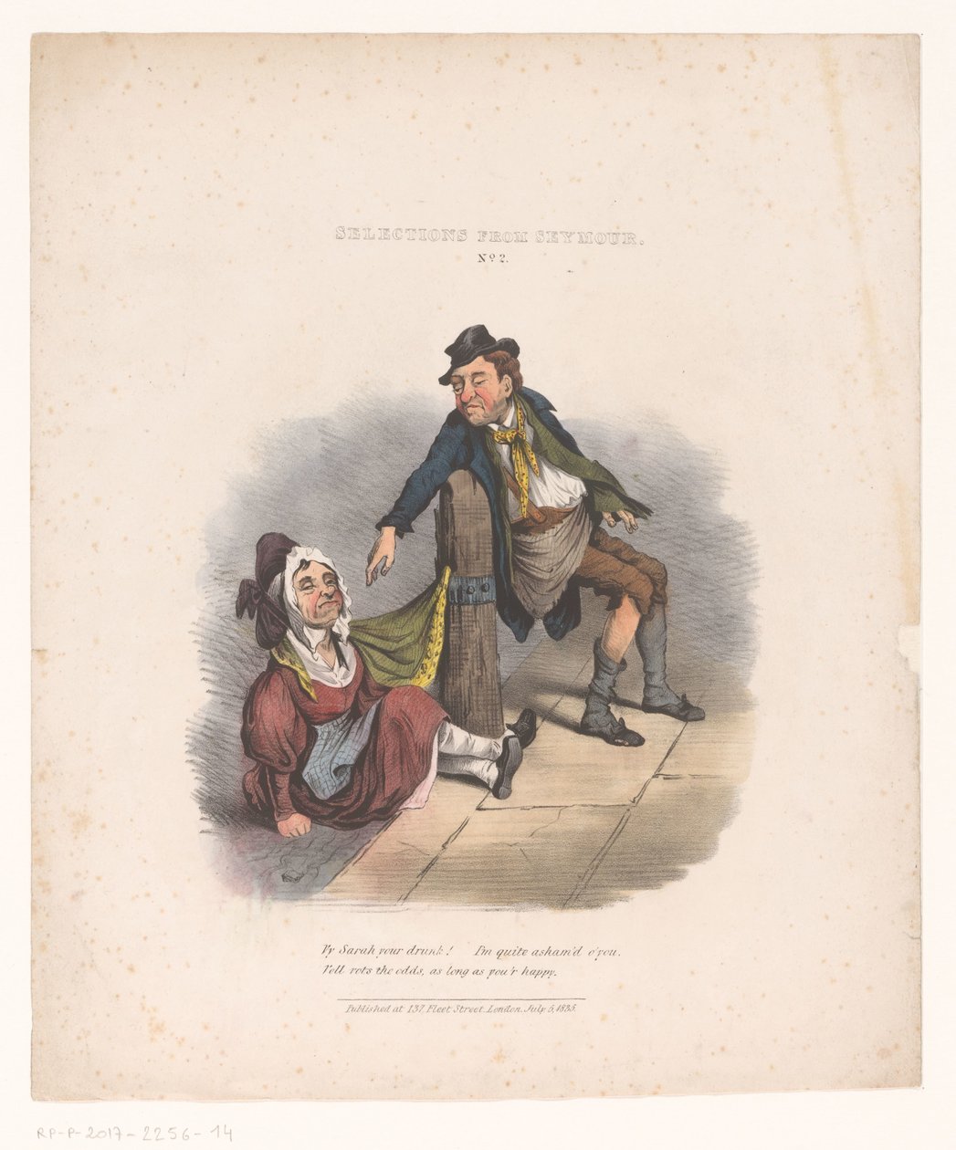 Tegneserie med full mann og kvinne Utvalg fra Seymour. Nei. 2 (tittel på objekt) av Robert Seymour (attributed to)