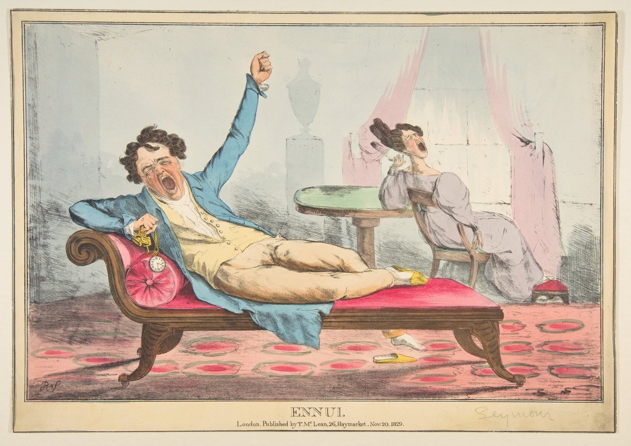 Ennui, 20. november 1829. av Robert Seymour