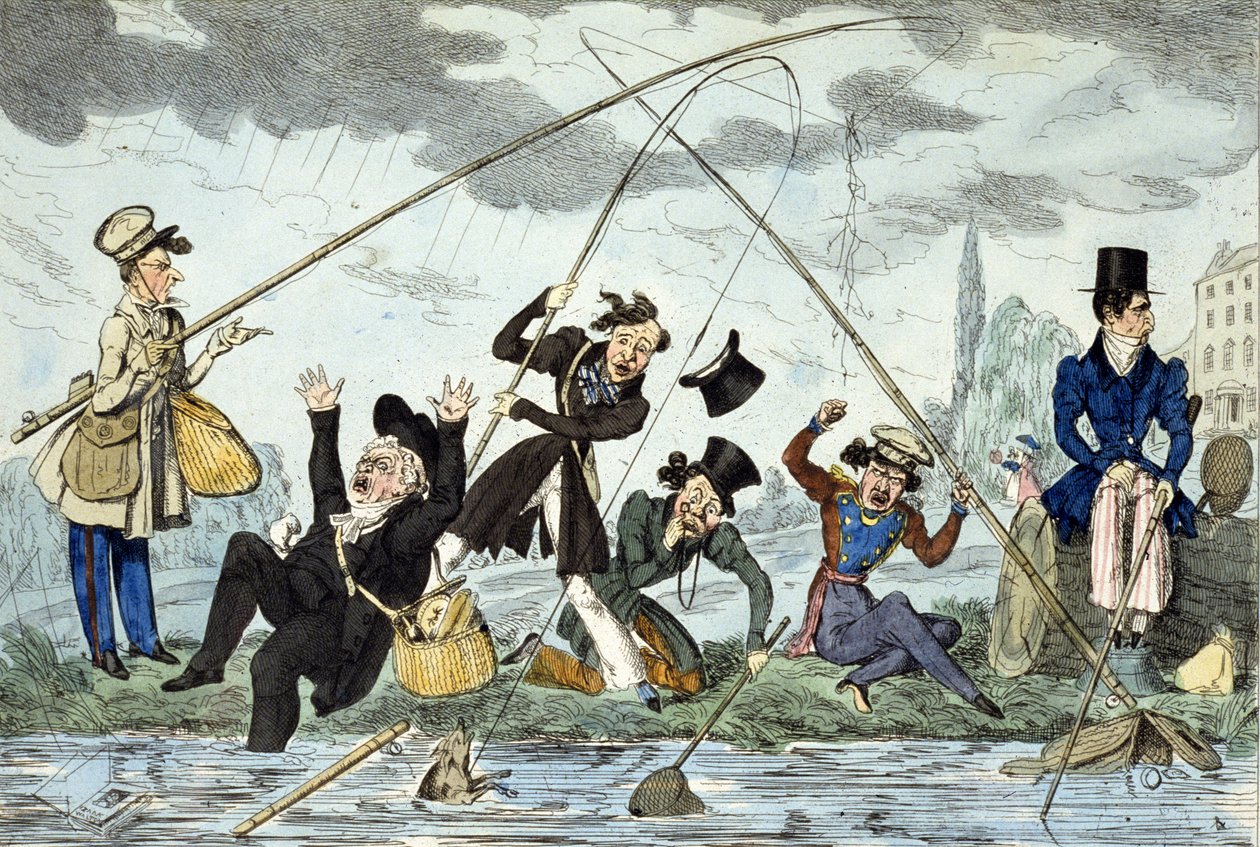 Waltonising eller Green-Land Fisherman, ca. 1830 (farget gravering) av Robert Seymour