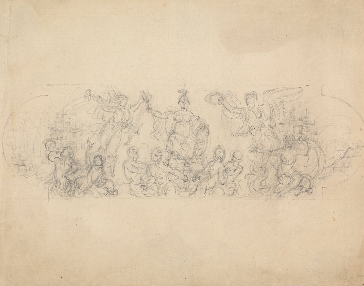 Allegorisk seiersskisse av Robert Smirke