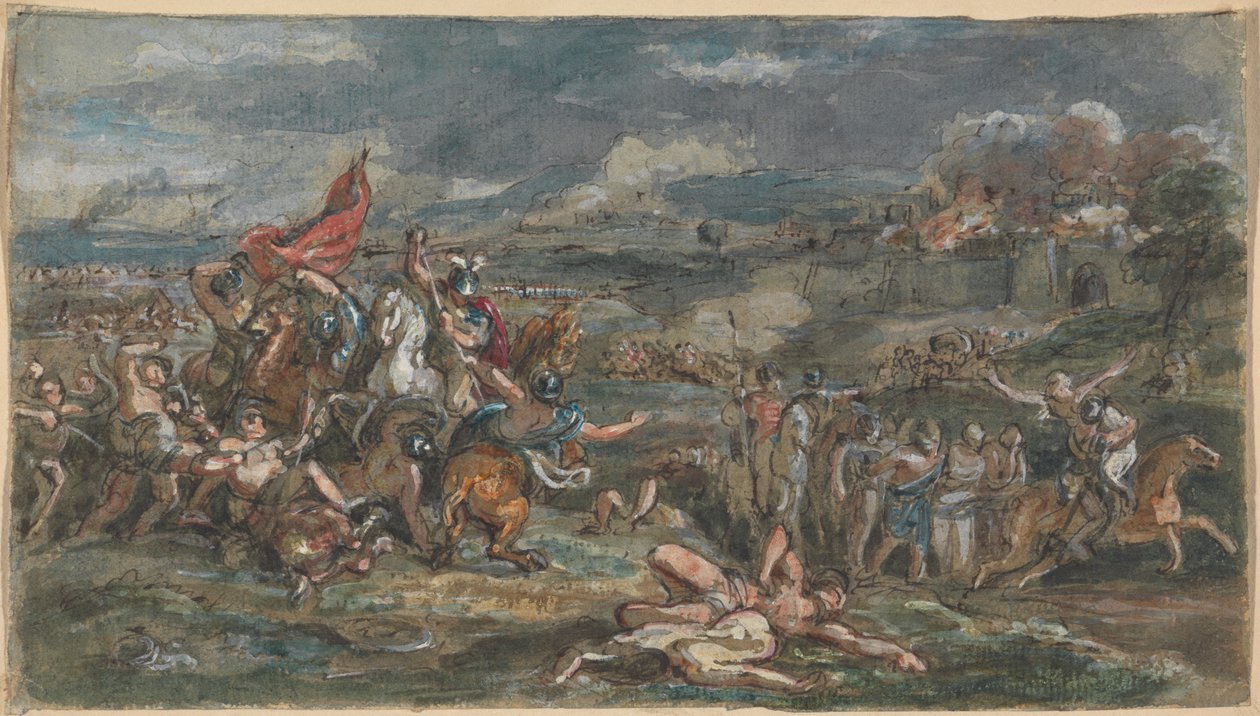 Kampscene av Robert Smirke