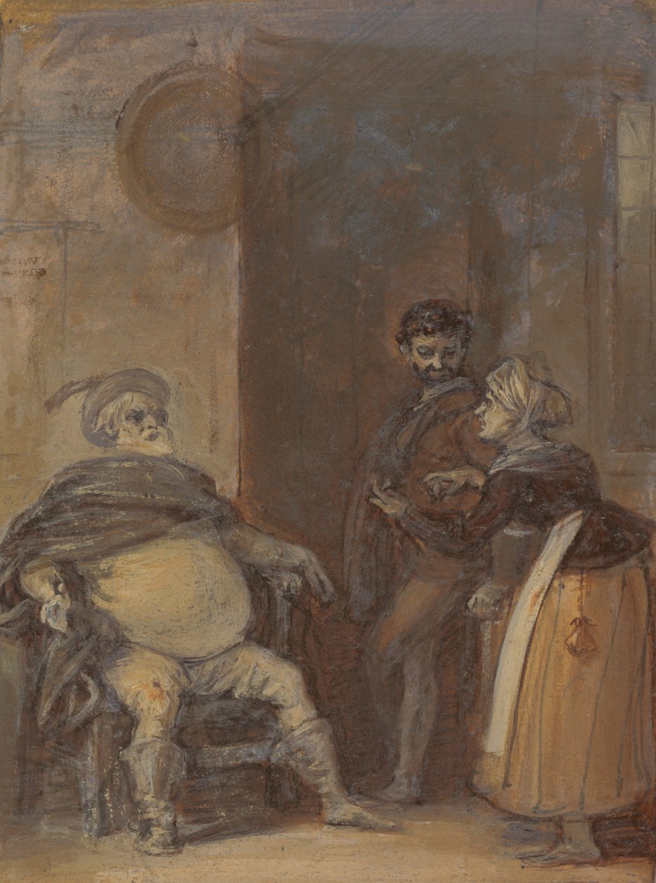 Falstaff med Mistress Quickly og Bardolph av Robert Smirke
