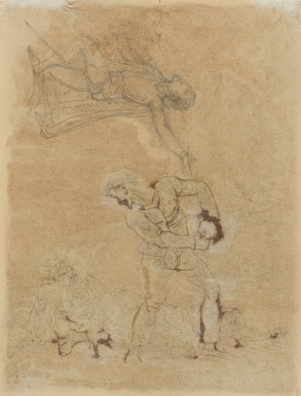 Stephen og Trinculus med Caliban av Robert Smirke