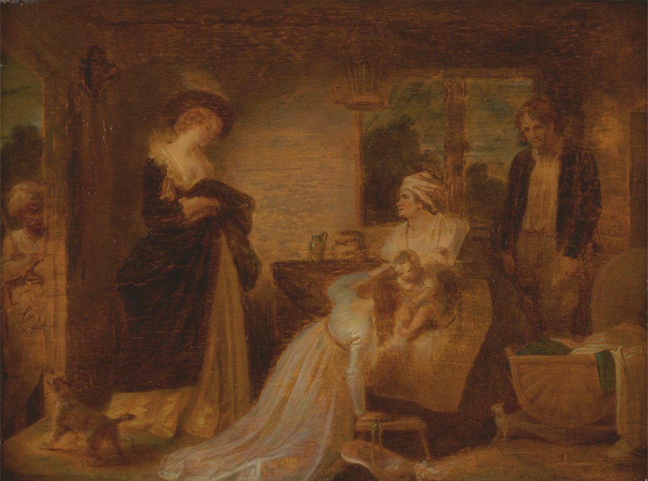Menneskets syv aldre: Spedbarnet, 'Som du liker det', II, vii av Robert Smirke