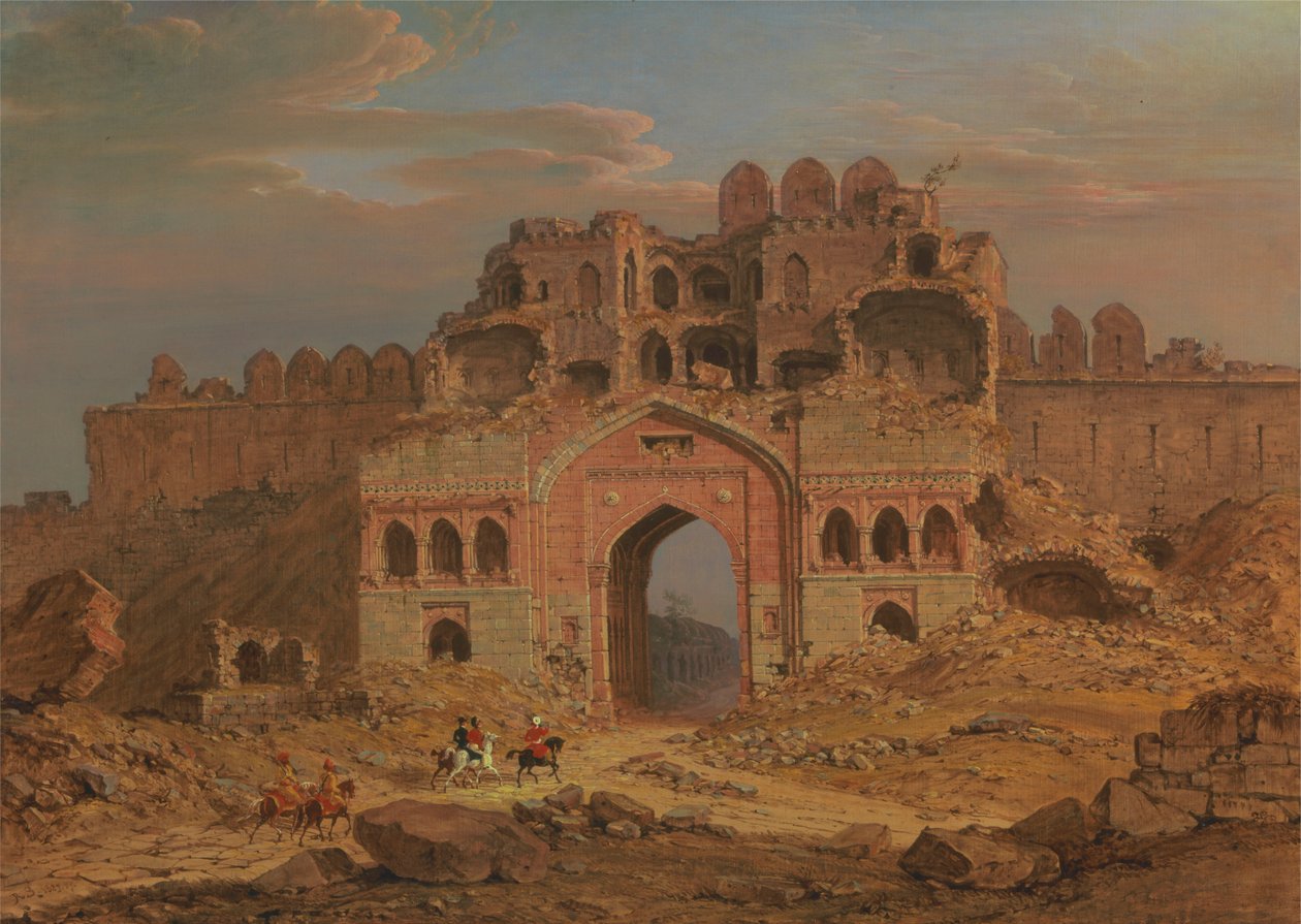 Inne i hovedinngangen til Purana Qila, Delhi av Robert Smith