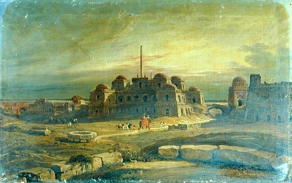 Utsikt over Purana Qila, nær Delhi av Robert Smith