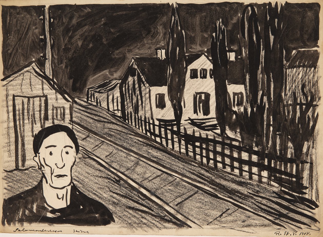 Selvmordet. Skisse av Robert Storm Petersen