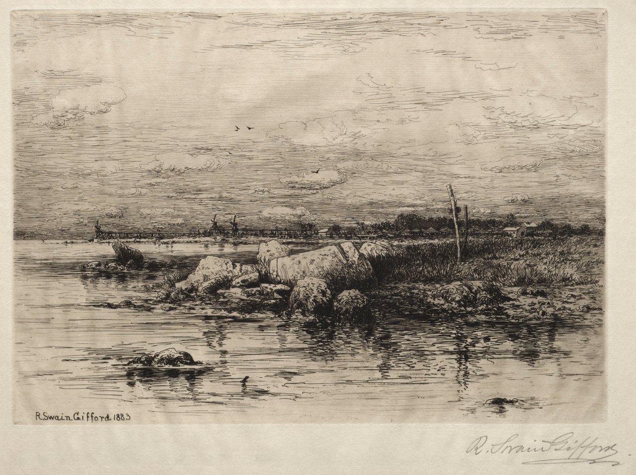 Apponigansett-elvens munning av Robert Swain Gifford