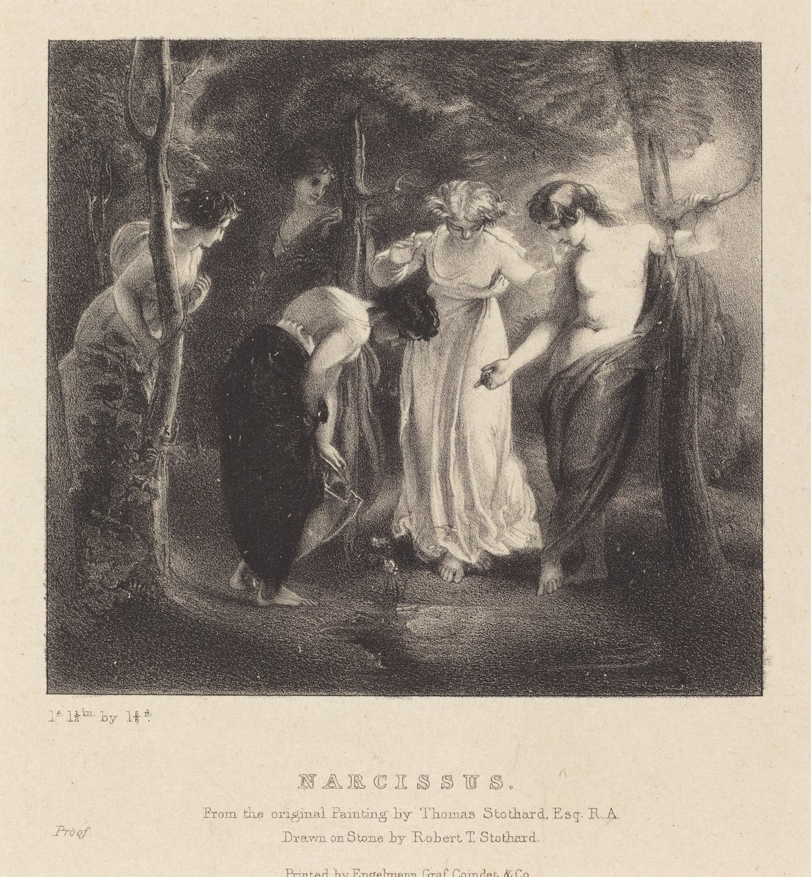 Narcissus av Robert T. Stothard after Thomas Stothard