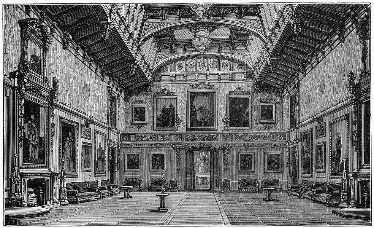 Waterloo Chamber, Windsor Castle, 1880 av Robert Taylor Pritchett