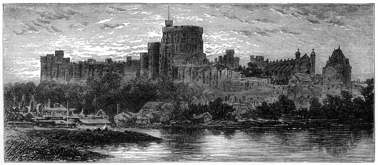 Windsor ved soloppgang, fra Brocas, 1880. av Robert Taylor Pritchett