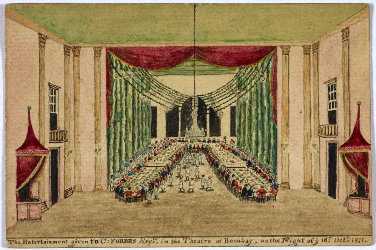 Underholdningen som ble gitt til C. Forbes equire i teateret i Bombay natt til 16. oktober 1811. av Robert Temple