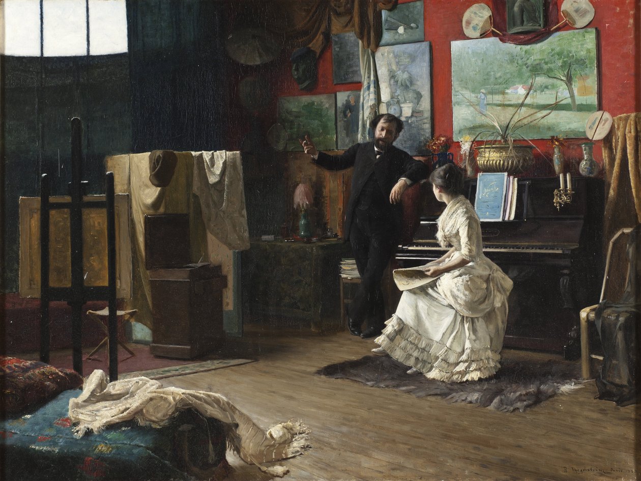 Intermezzo, av Thegerstrom, Robert (1857-1919). Olje på lerret av Robert Thegerstrom