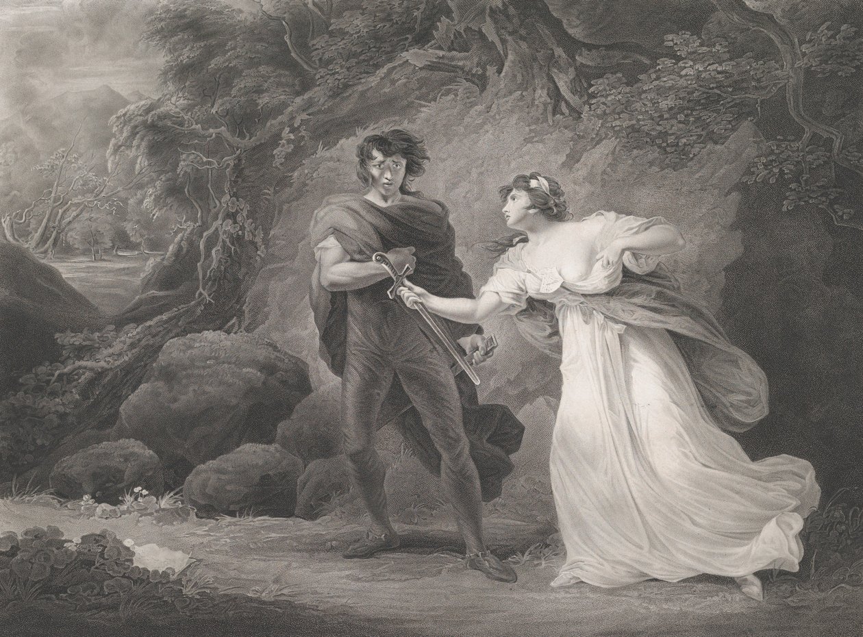 Pisanio og Imogen Shakespeare, Cymbeline, Act 3, Scene 4..., først utgitt 1801, gjenutgitt 1852. av Robert Thew