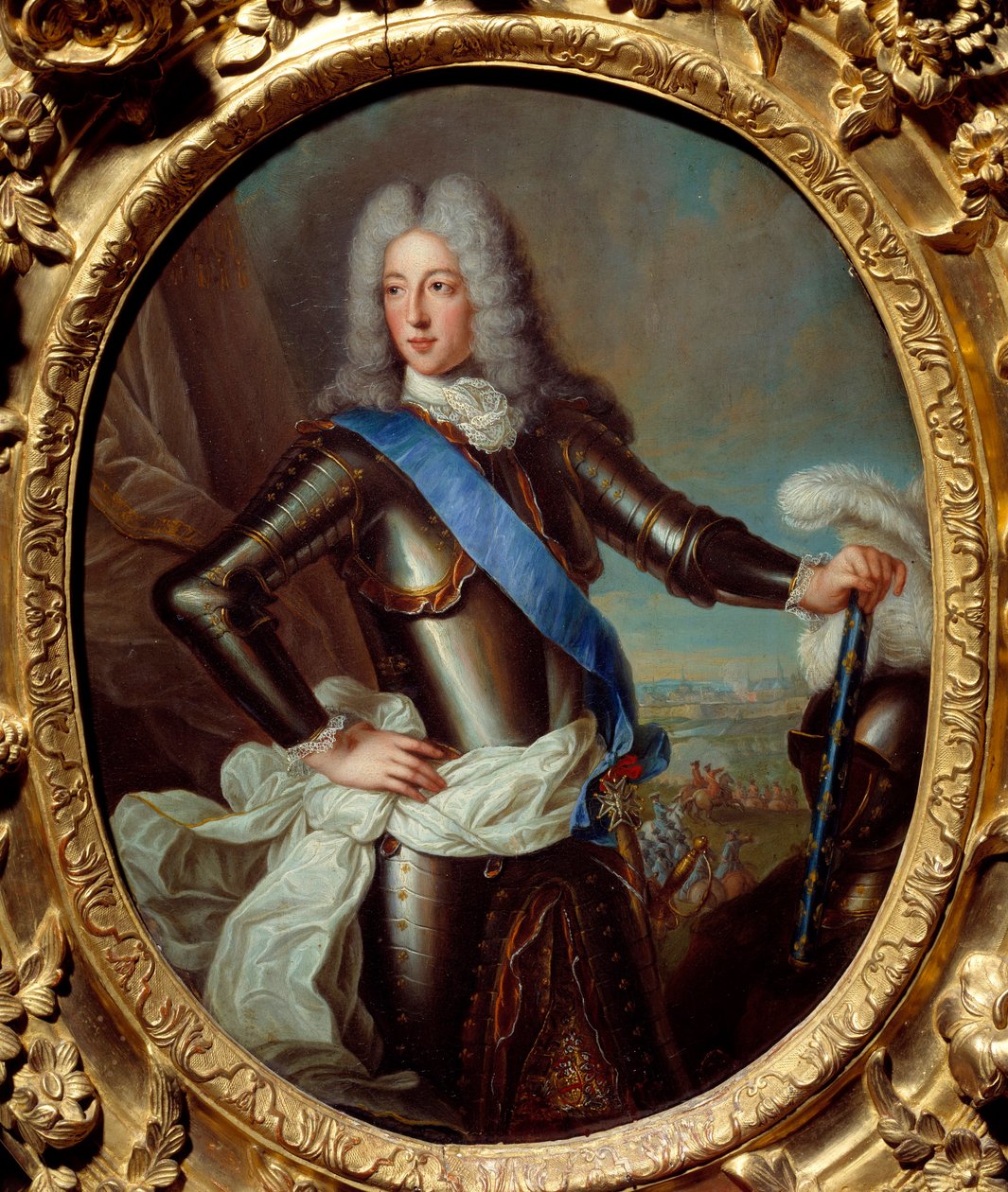 Portrett av Louis II av Bourbon, Prince of Conde (Bourbon-Conde) (Grand Conde) (1621-1686) tidligere kjent som Marechal of Berwick-maleriet av Robert Levrac Tournieres (1667-1752) 1600-talls søndag. 0,38x0,31 m Rennes, Musee des Beaux Arts av Robert Tournieres