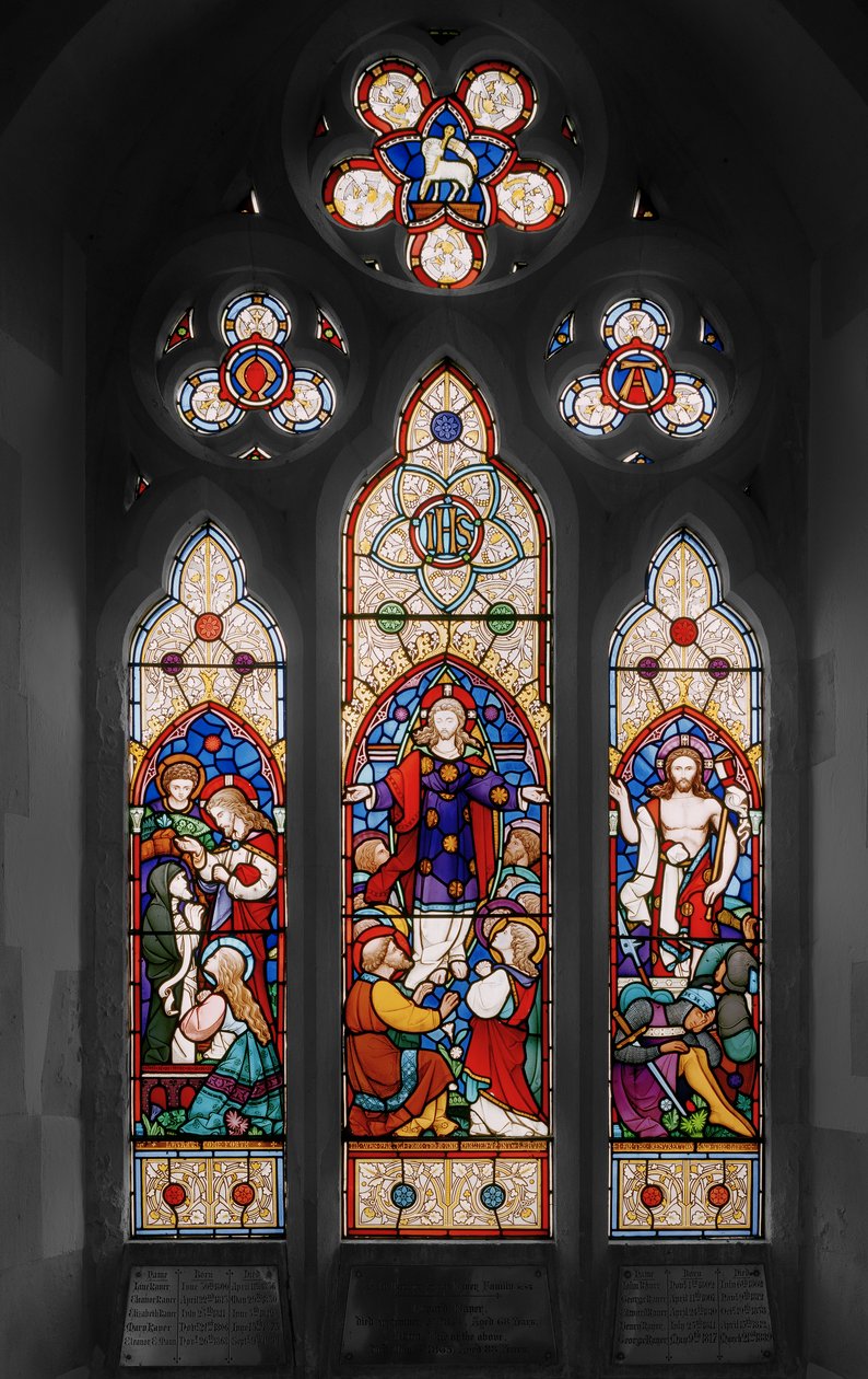 Østvindu, 1864 (farget glass) av Robert Turnill Bayne