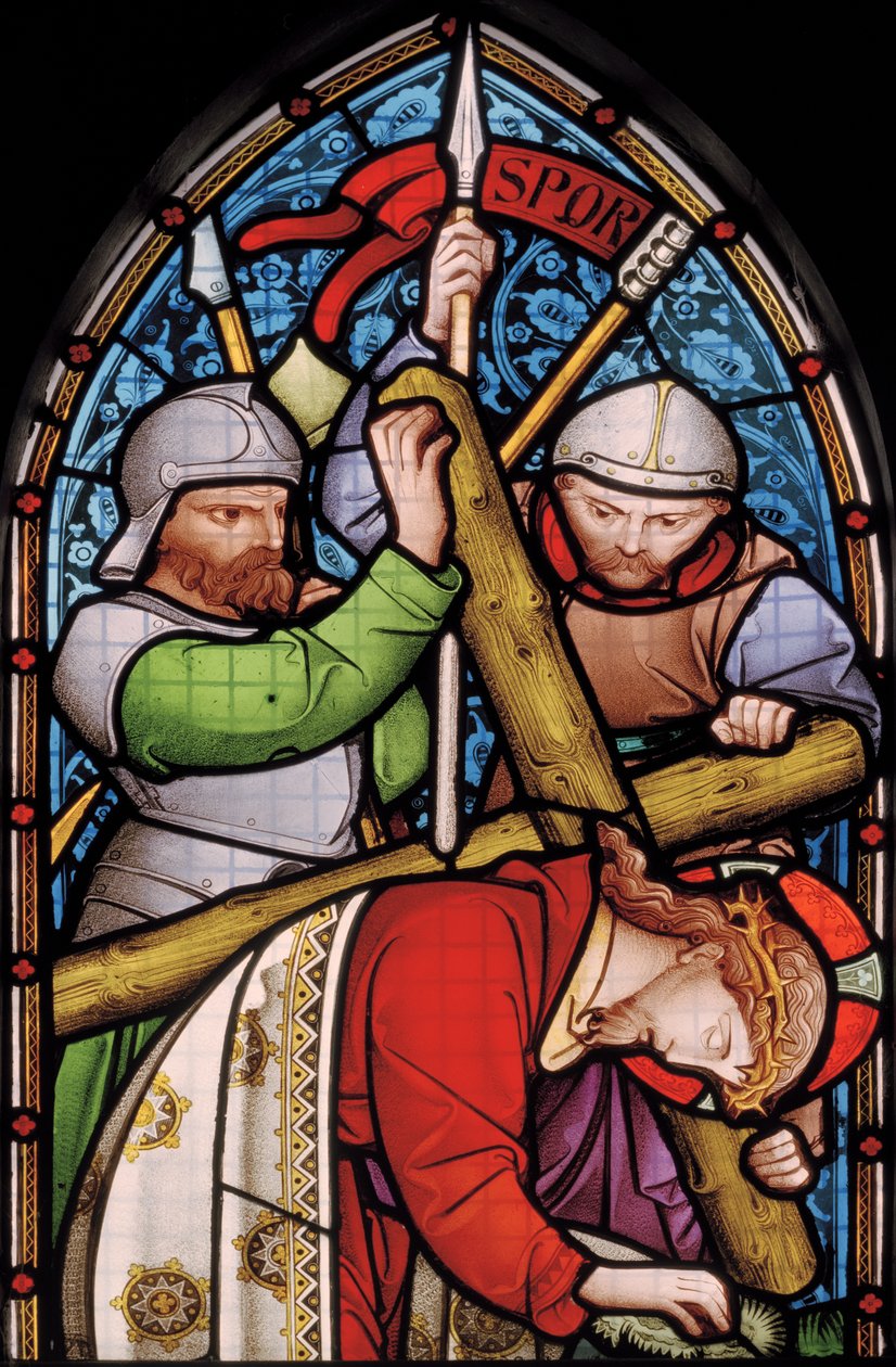 Jackfield, St Mary, Heaton, Butler & Bayne, Bayne & Hassam, Christs Passion, 1863 av Robert Turnill Bayne