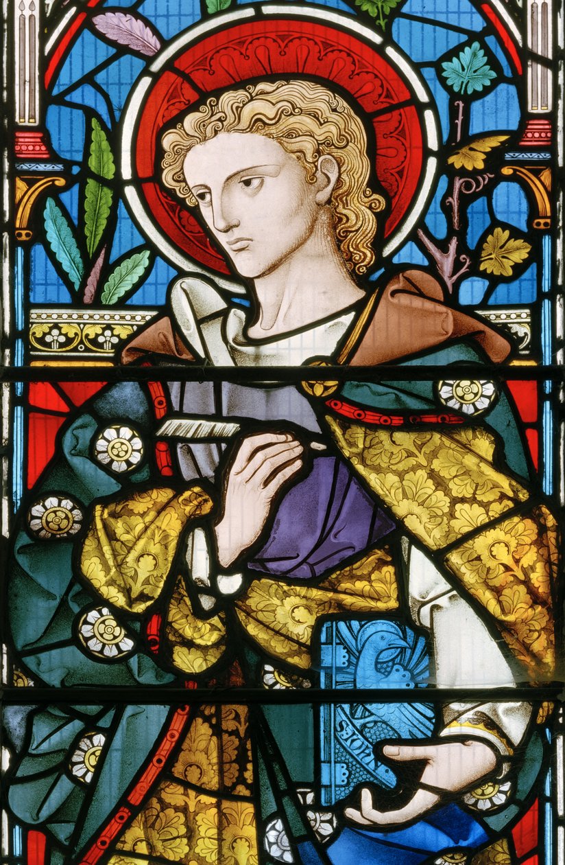 St. John, detalj fra The Good Shepherd, 1863 (farget glass) av Robert Turnill Bayne