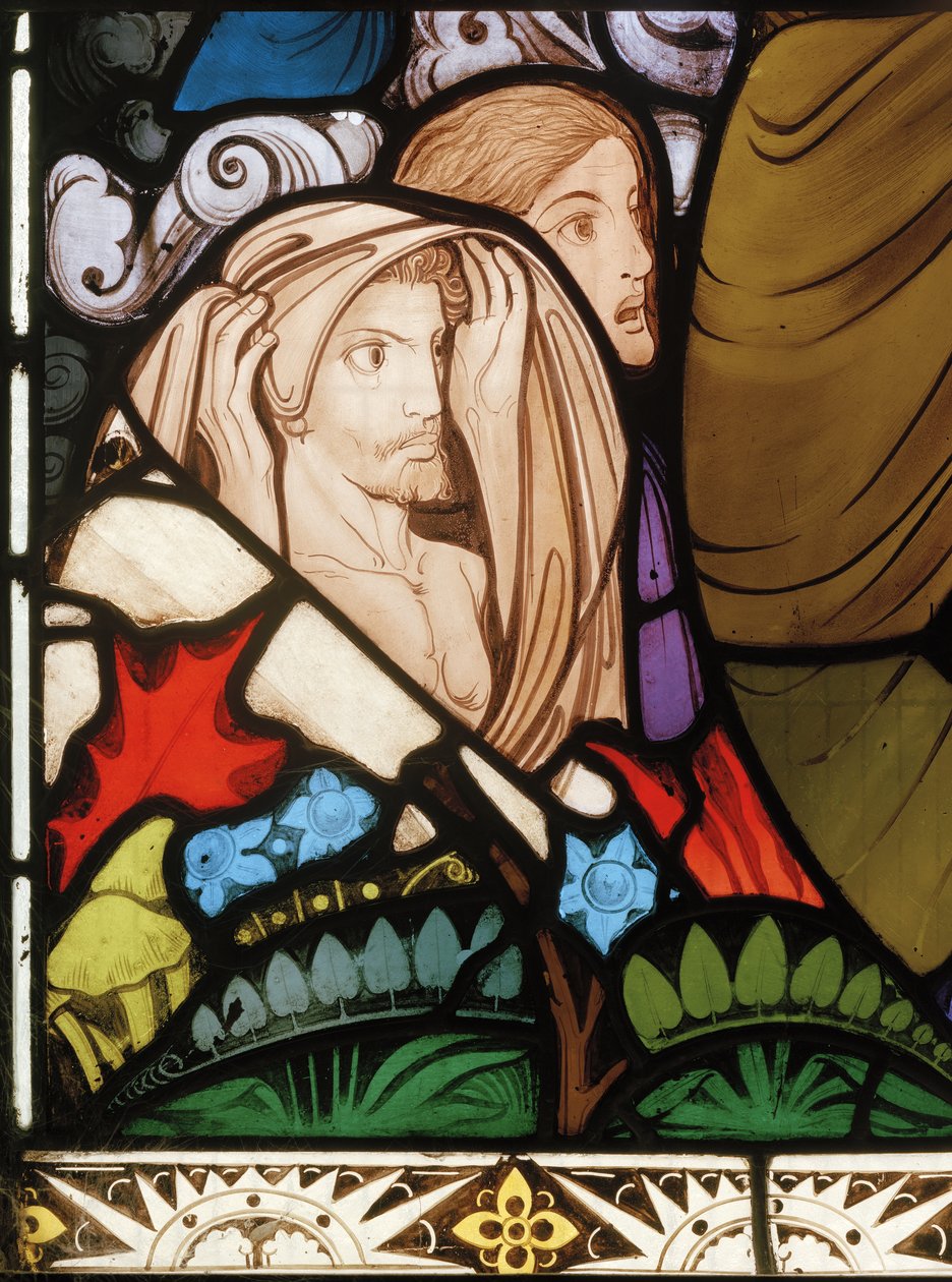 Ye Damned, detalj fra The Last Judgement, ca. 1864 (farget glass) av Robert Turnill Bayne
