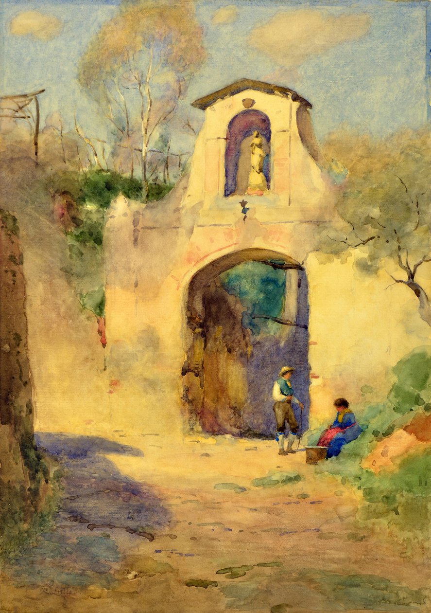 The Archway, Spania (akvarell) av Robert W. Little