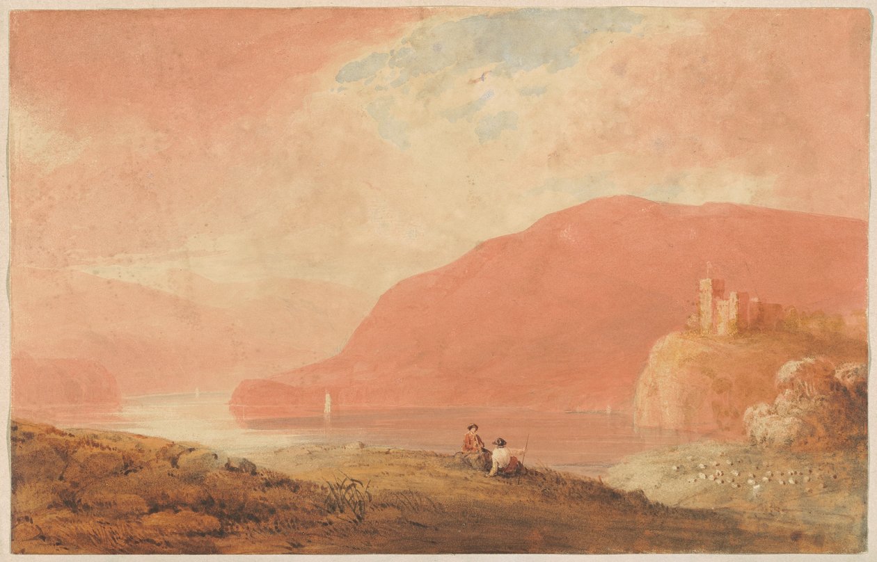 Slott ved en elv av Robert W. Weir