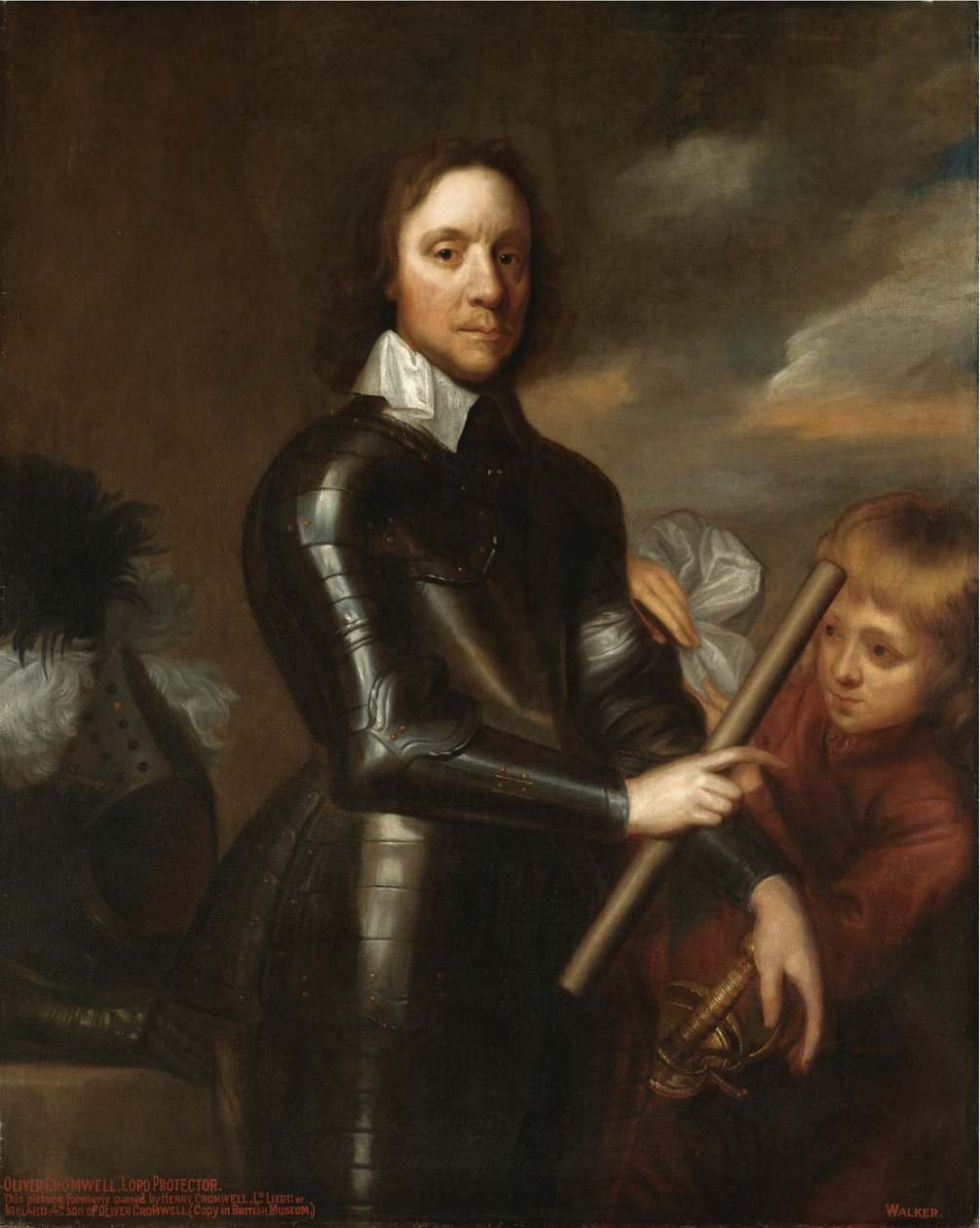 Portrett av Oliver Cromwell 1599-1658 av Robert Walker