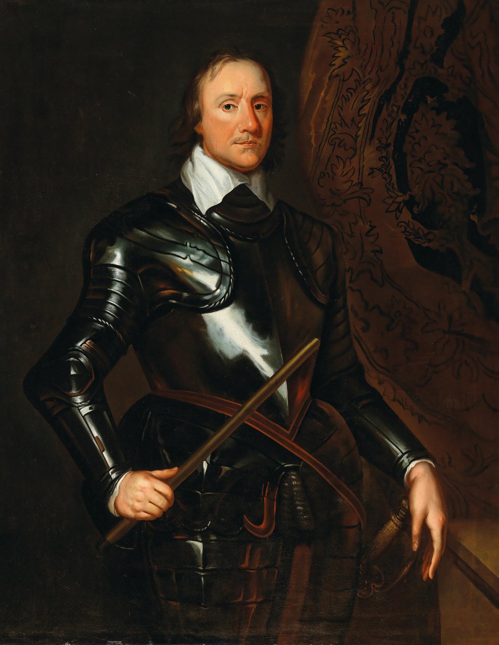 Portrett av Oliver Cromwell 1599-1698. av Robert Walker