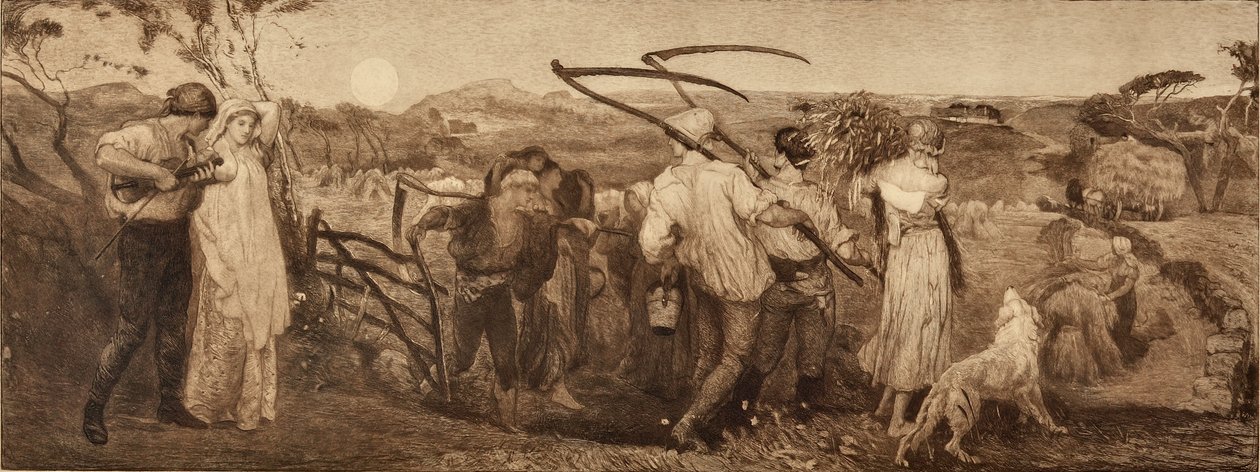 The Harvest Moon (etsing) av Robert Walker Macbeth