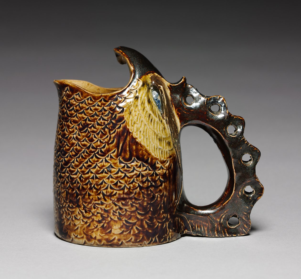 Spoon Warmer, laget av Robert Wallace Martin, laget hos Martin Brothers, ca. 1880 av Robert Wallace Martin