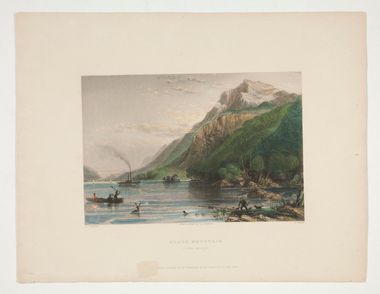 Black Mountain (Lake George), illustrasjon for Nathaniel Parker Willis av Robert Wallis