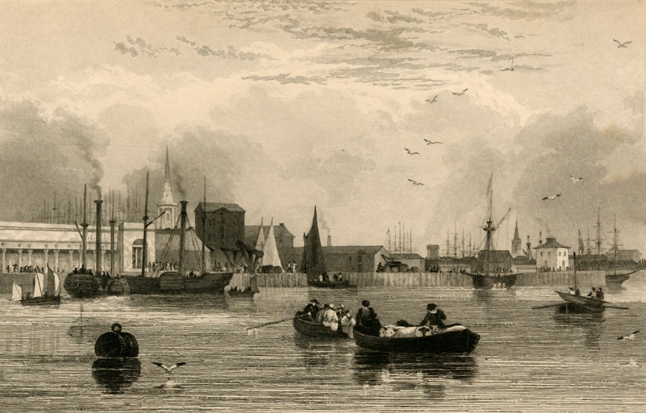 Liverpool, fra Mersey, nr. III..., c1830. av Robert Wallis