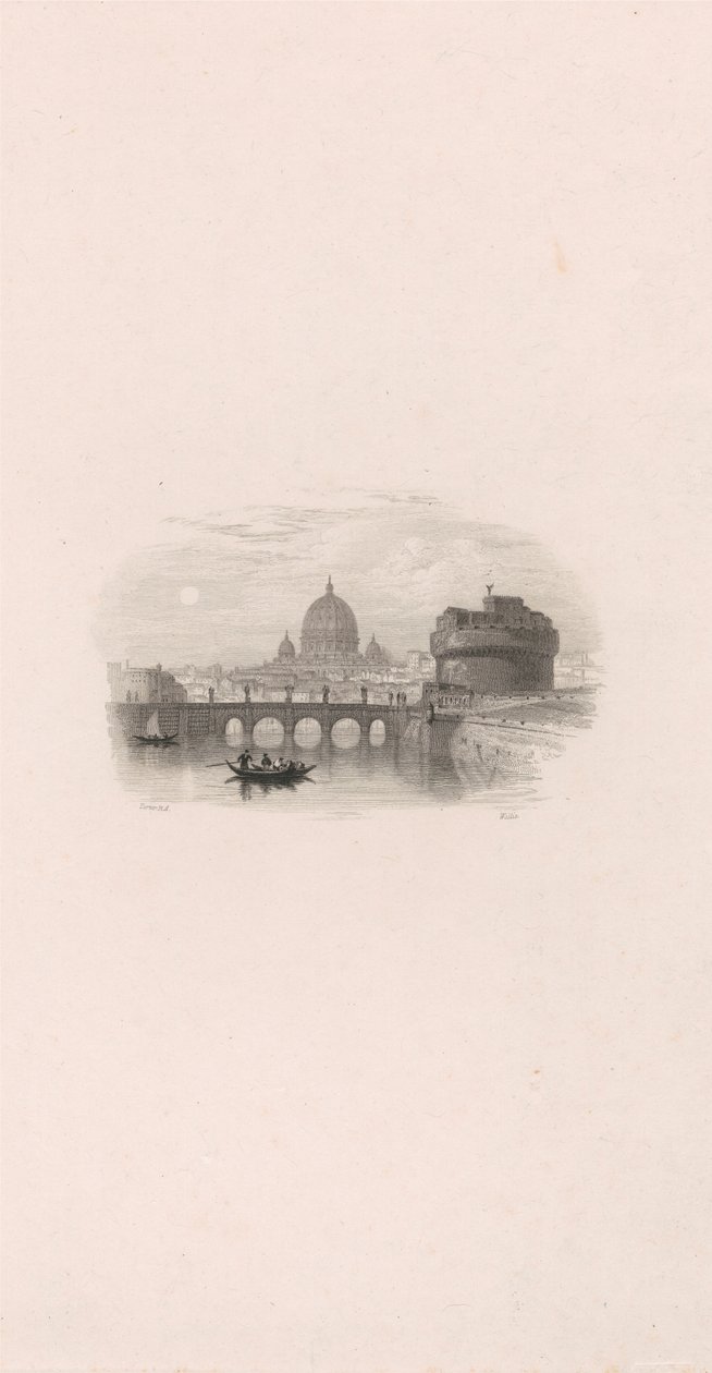 Roma, St. Angelos slott (vignett) av Robert Wallis