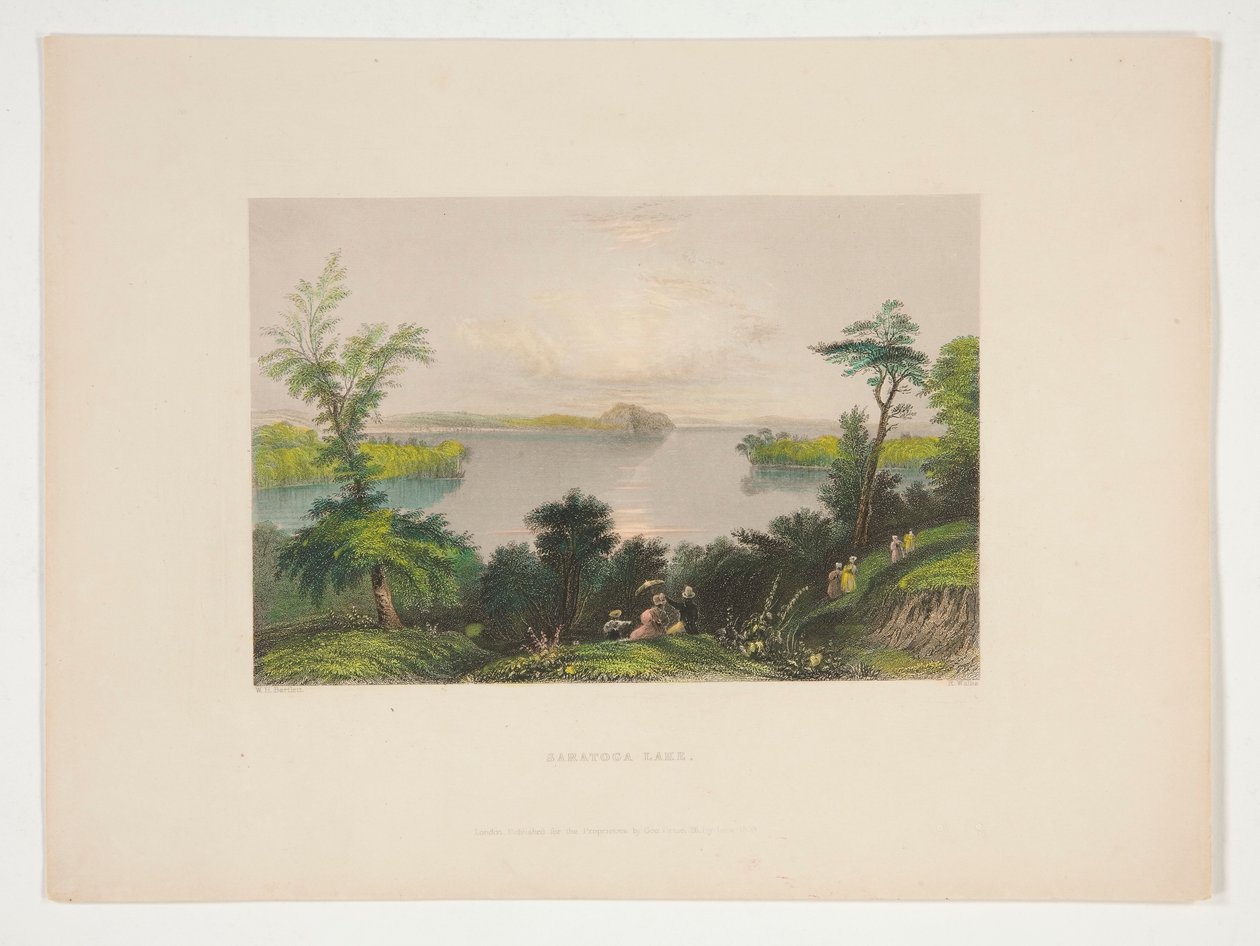 Saratoga Lake, illustrasjon for Nathaniel Parker Willis av Robert Wallis