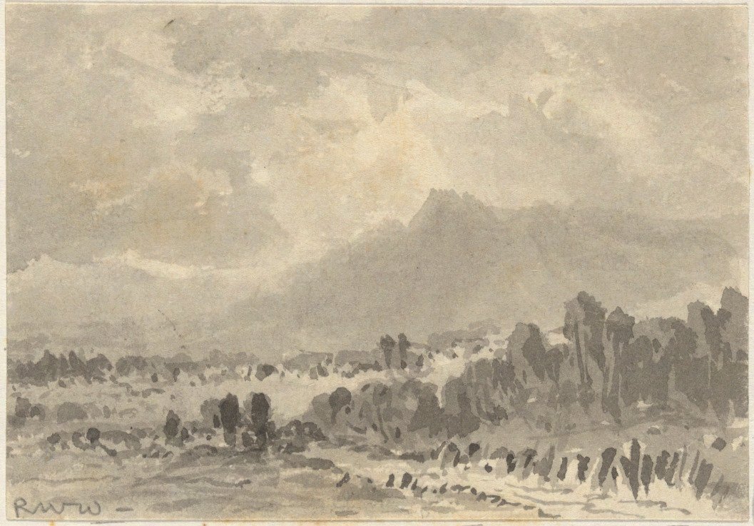 Landskap - Steiner og fjell av Robert Walter Weir