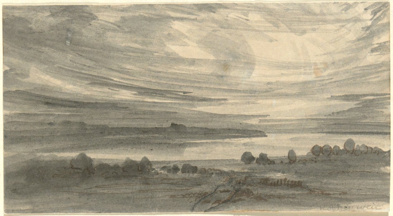 Landskap med innsjø av Robert Walter Weir
