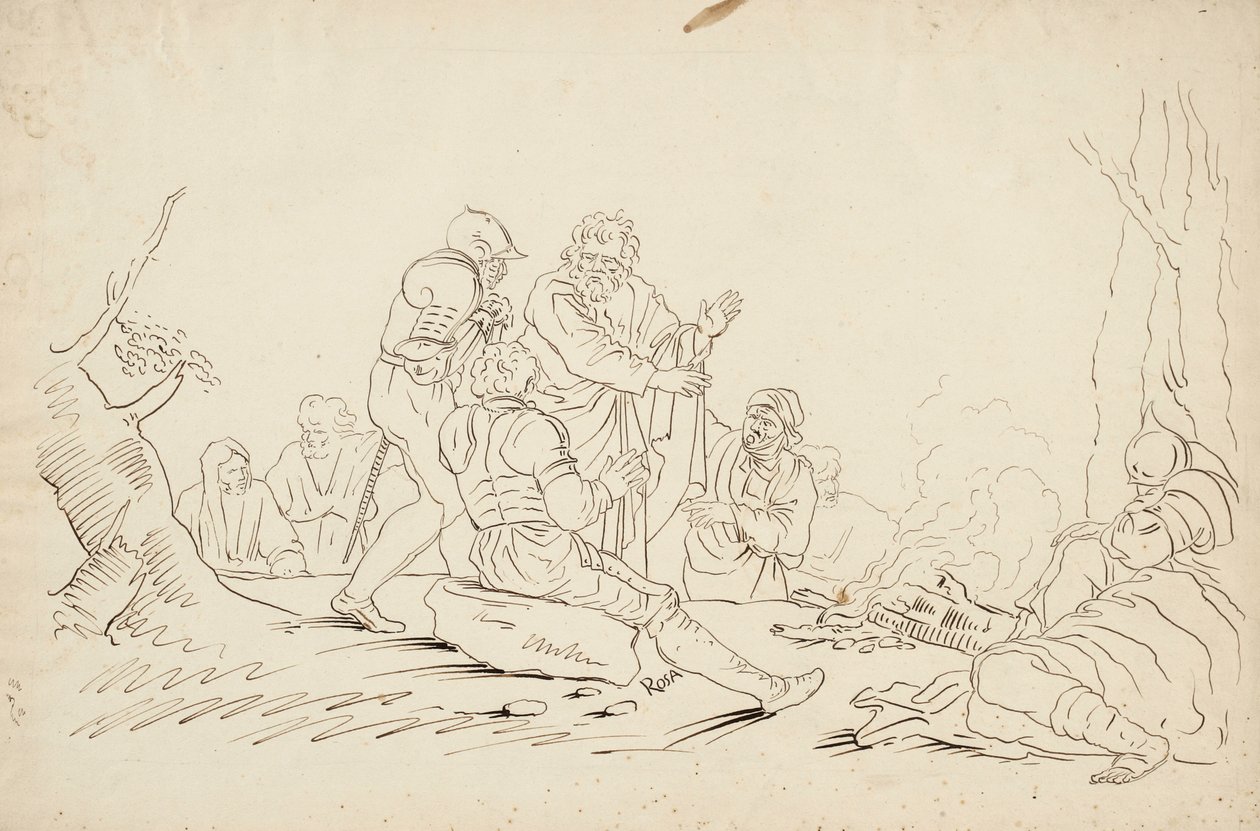 Scene etter Salvator Rosa av Robert Walter Weir