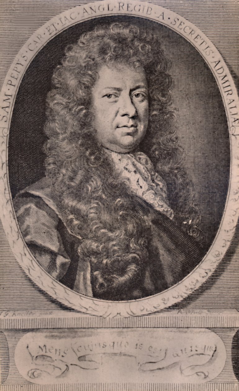 Samuel Pepys, engelsk dagbokskriver og marineadministrator, c1690 1894 av Robert White