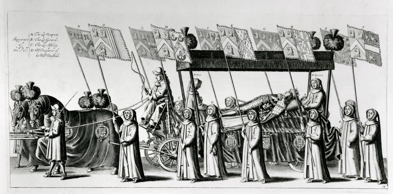 Statsbegravelse til George Monck, 1. hertug av Albemarle, 1671 av Robert White