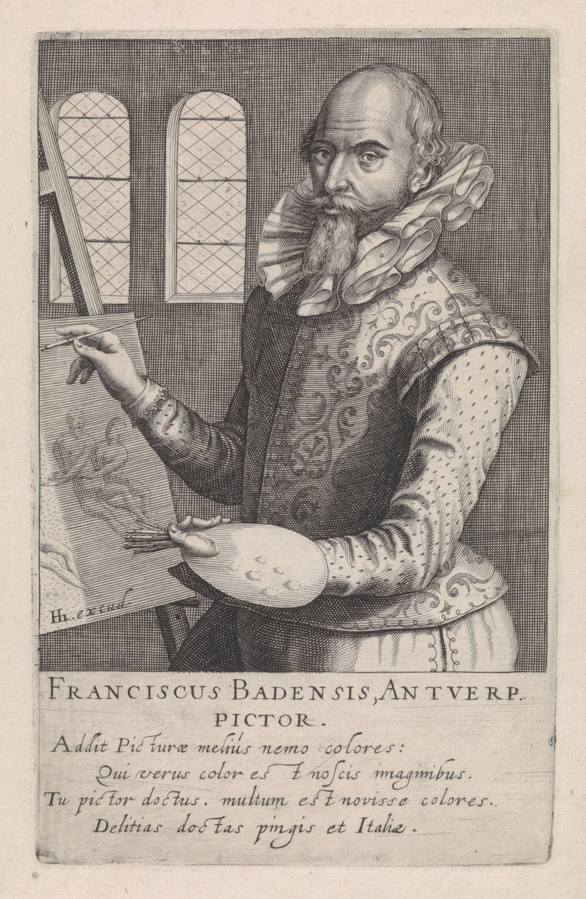 Portrett av Frans Badens av Robert Willemsz de Baudous