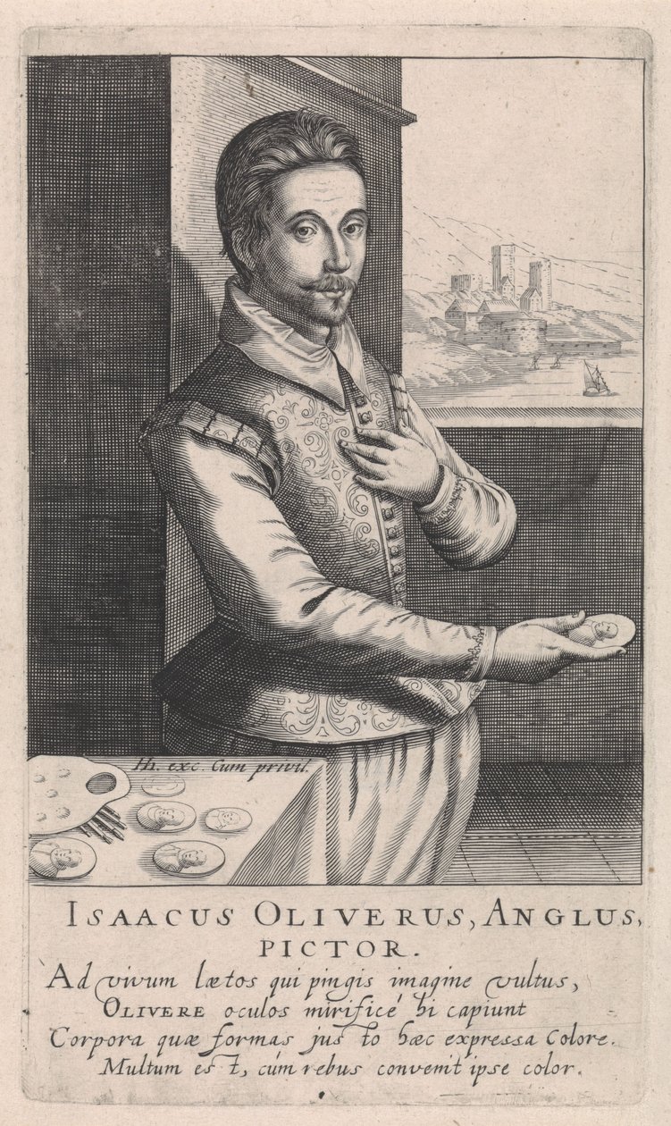 Portrett av Isaac Oliver av Robert Willemsz de Baudous
