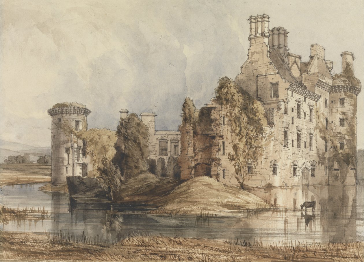 Caerlaverock Castle (generell utsikt) av Robert William Billings