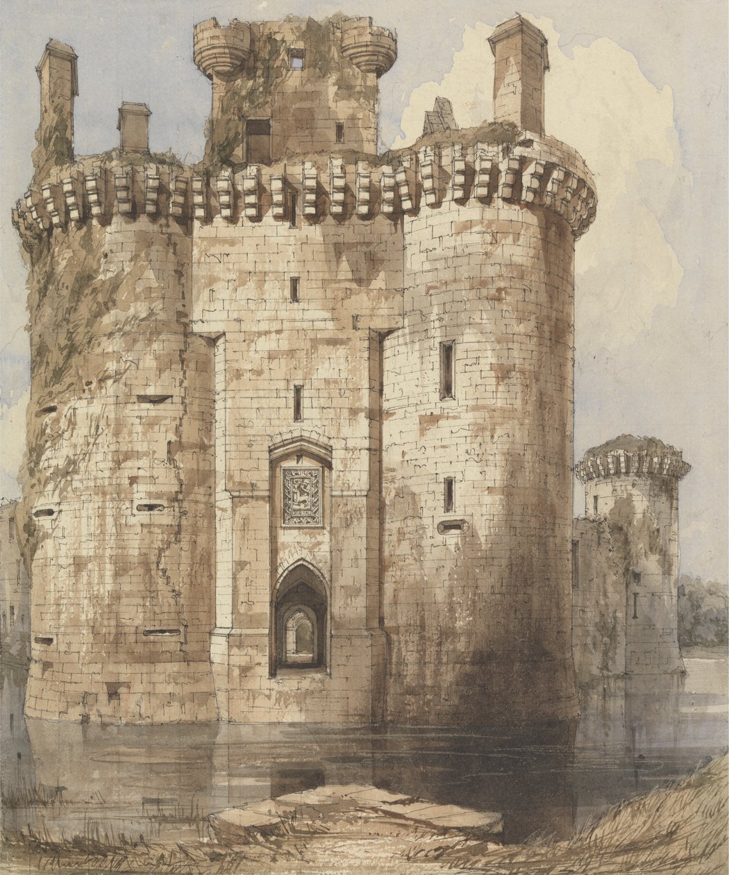 Caerlaverock Castle Entrance Gateway og flankerende tårn av Robert William Billings