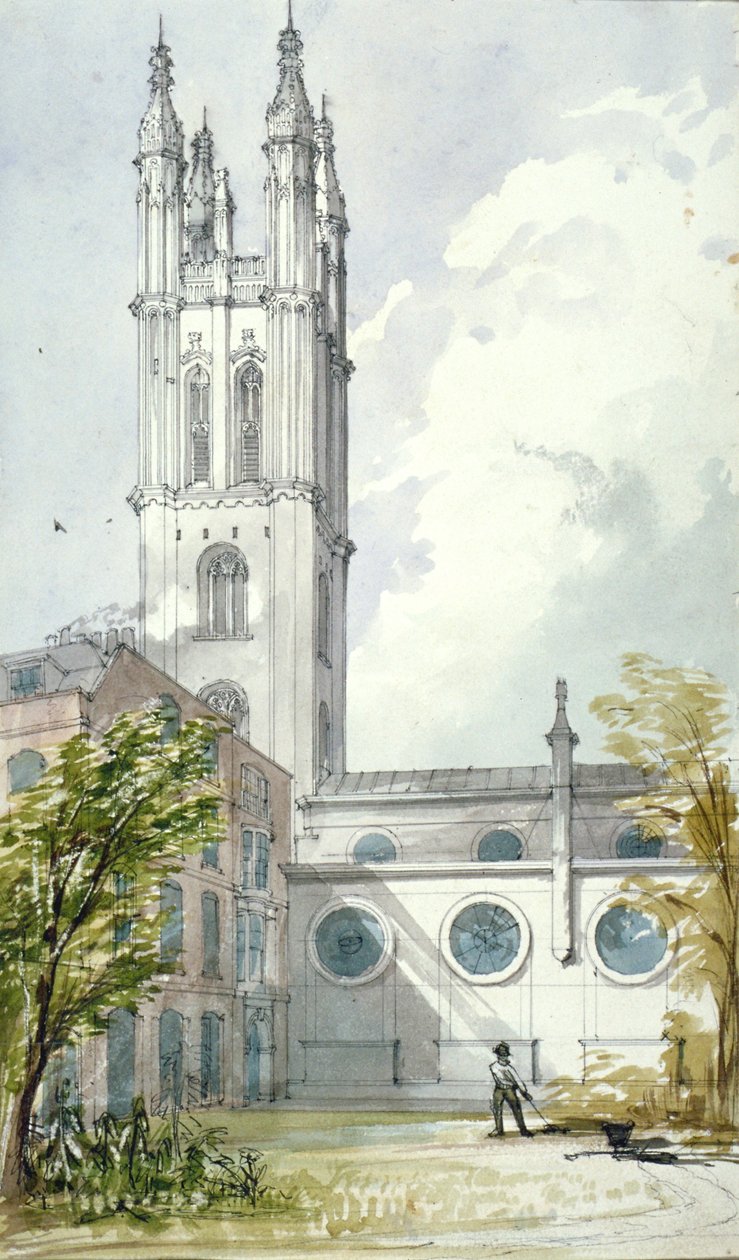 Church of St Michael, Cornhill, City of London, 1837 av Robert William Billings