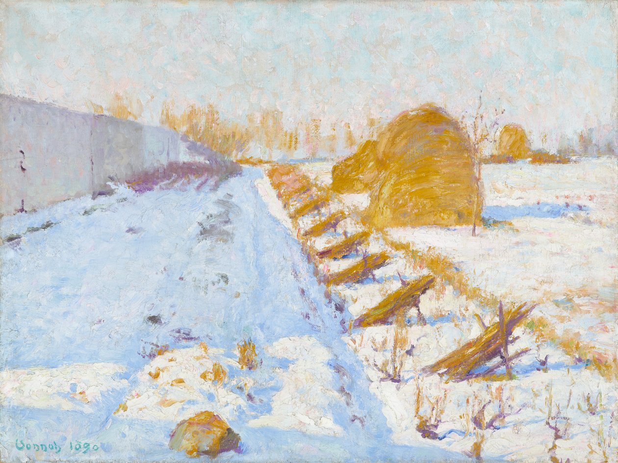 Vintersol og skygge av Robert William Vonnoh