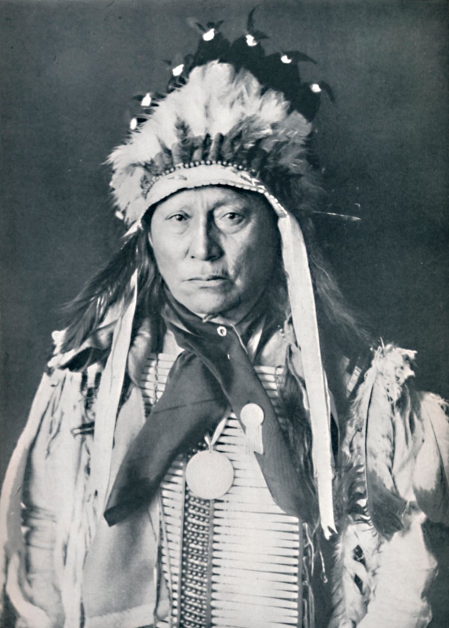 En sioux-sjef i krigsmalingen sin, 1912 av Robert Wilson Shufeldt