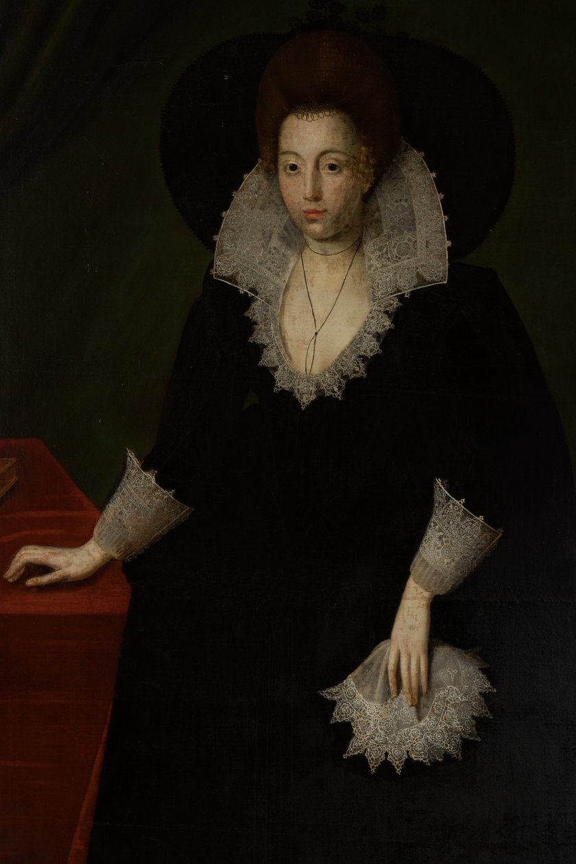 Frances Walsingham, kone til Sir Philip Sidney, ca. 1570-1632 (olje på lerret) av Robert the Elder (attr. to) Peake