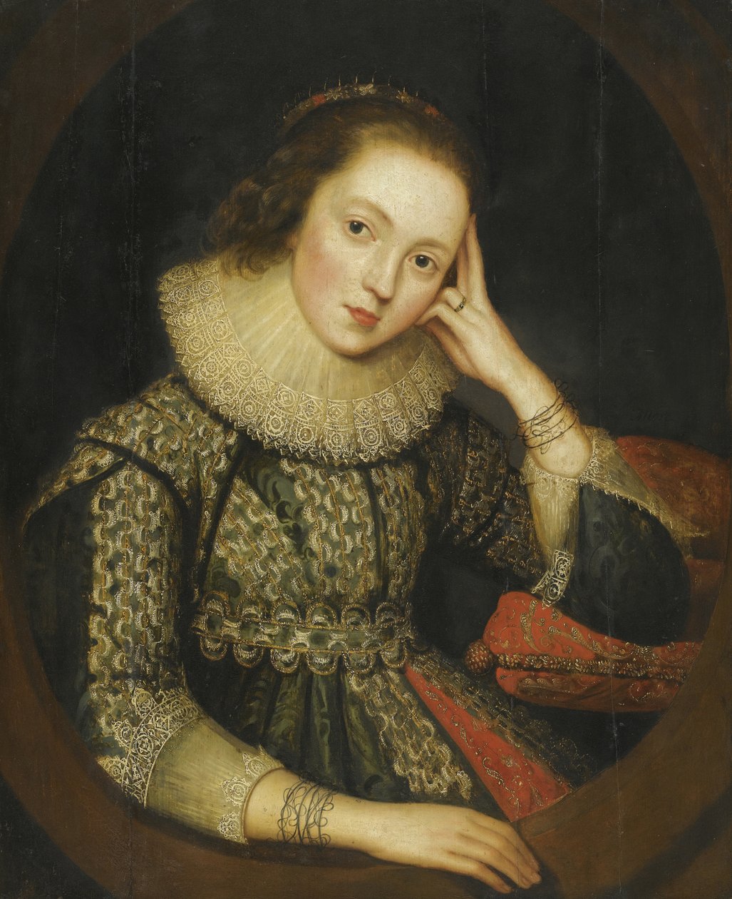 Mary Stuart, Queen of Scots (olje på tre) av Robert the Elder Peake